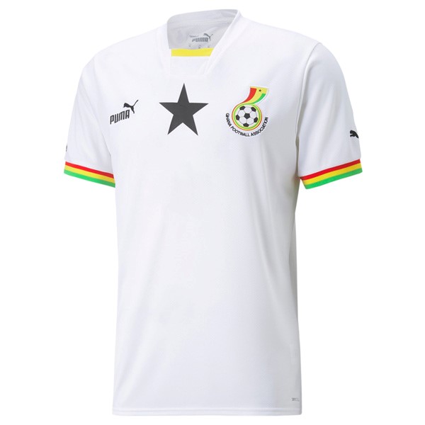 Tailandia Camiseta Ghana 1ª Kit 2022 Blanco